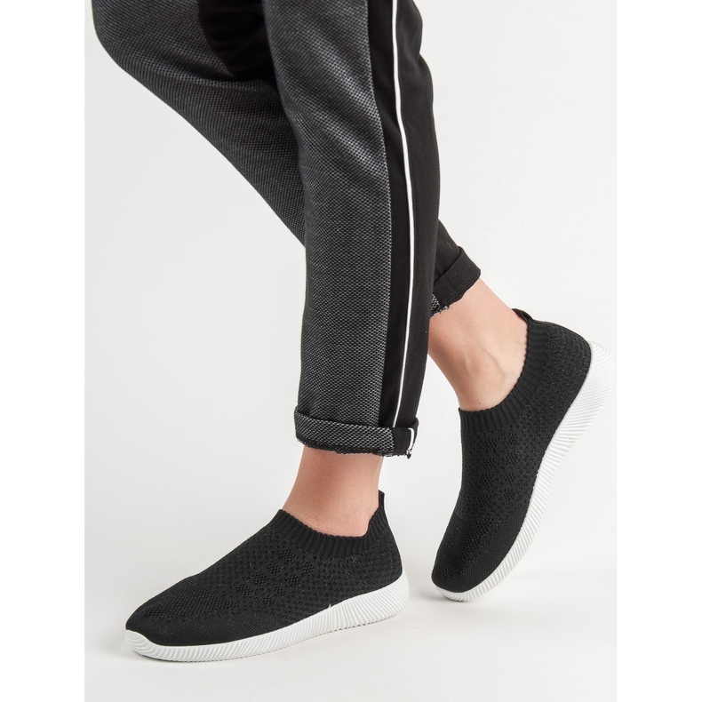 SHELOVET Calzature sportive in tessuto nero 2