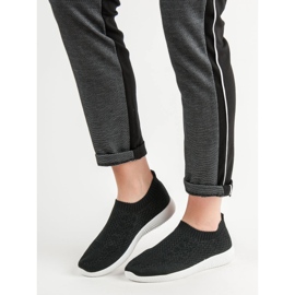 SHELOVET Calzature sportive in tessuto nero 1