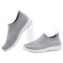 SHELOVET Calzature sportive in tessuto grigio 2