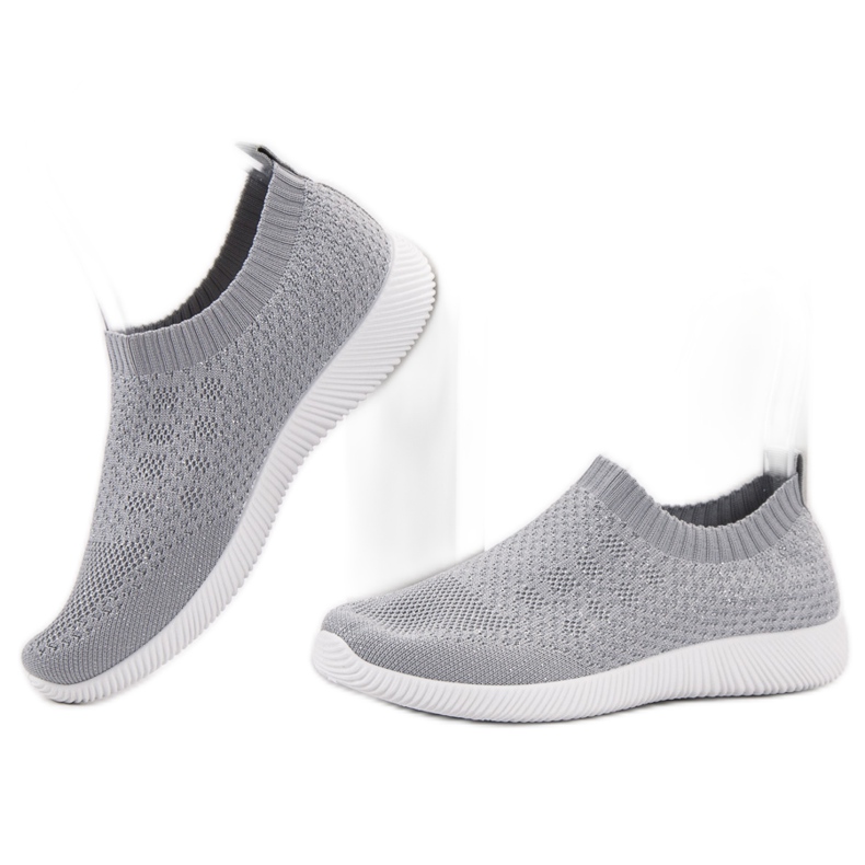 SHELOVET Calzature sportive in tessuto grigio 2