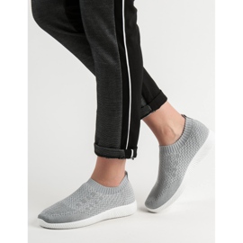 SHELOVET Calzature sportive in tessuto grigio 1