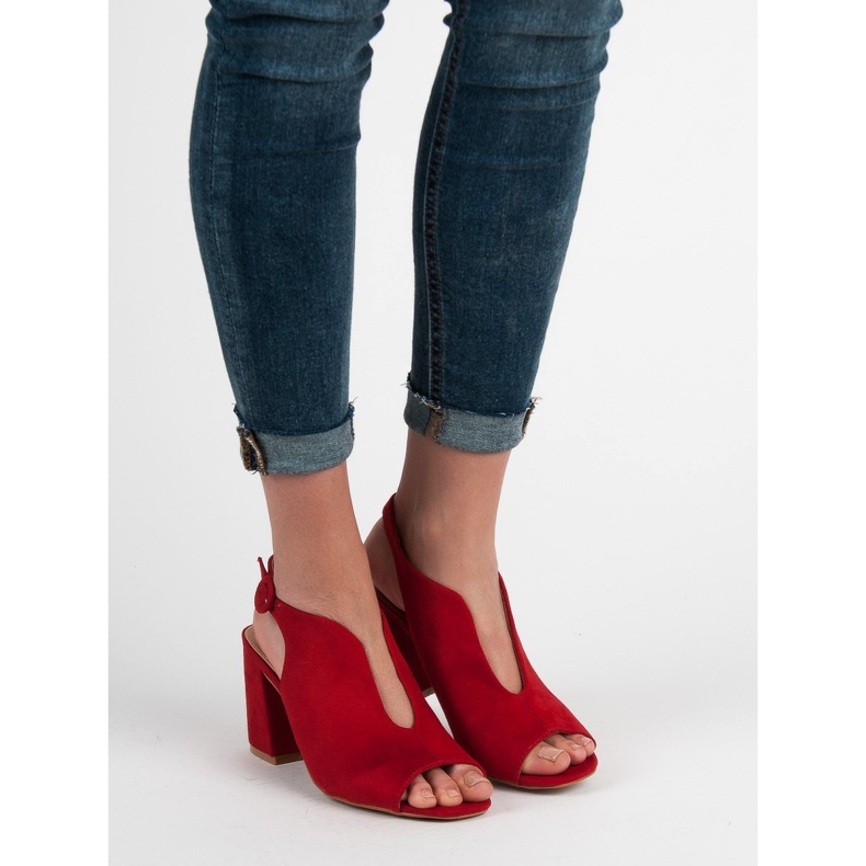 Milaya Sandali chiusi alla moda rosso 2