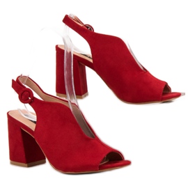 Milaya Sandali chiusi alla moda rosso 1