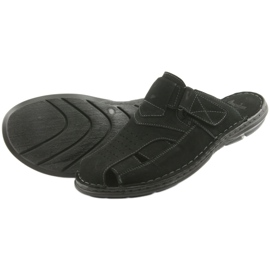 Pantofole da uomo leggere PU American Club CY05 fondo nero 4