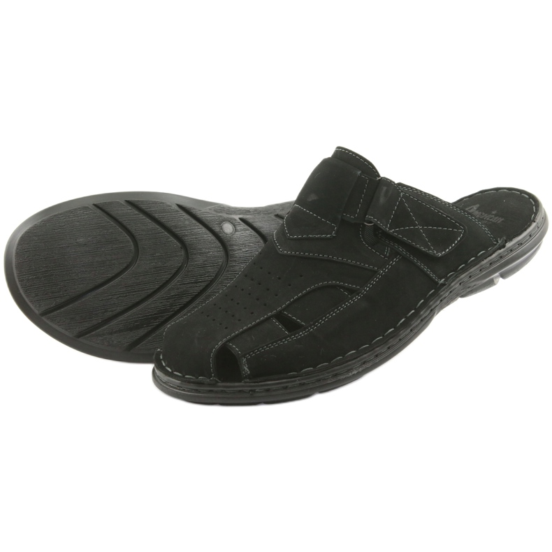 Pantofole da uomo leggere PU American Club CY05 fondo nero 4