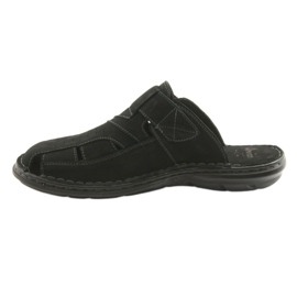 Pantofole da uomo leggere PU American Club CY05 fondo nero 2