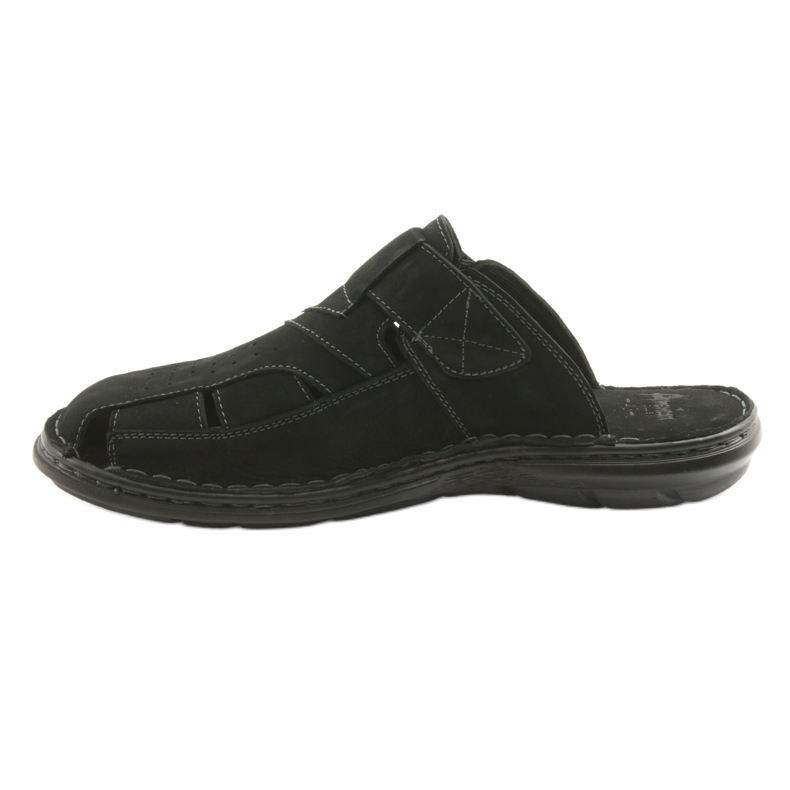 Pantofole da uomo leggere PU American Club CY05 fondo nero 2
