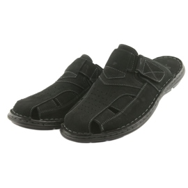 Pantofole da uomo leggere PU American Club CY05 fondo nero 3
