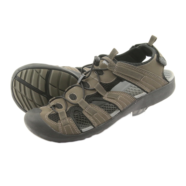 American Club Sandali sportivi cachi americani HL02 nero multicolore verde 4