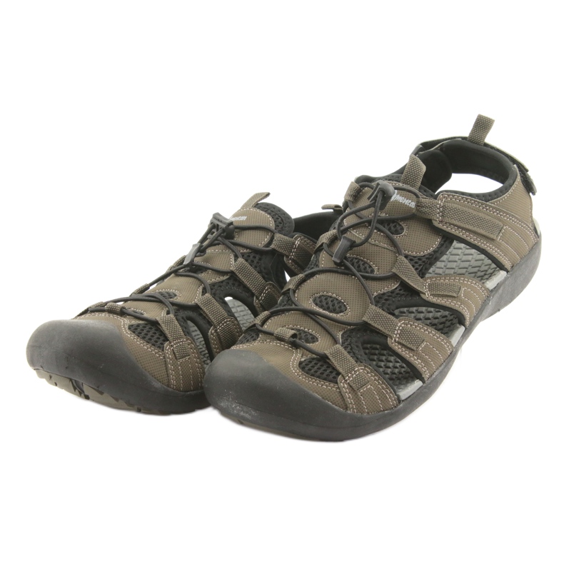 American Club Sandali sportivi cachi americani HL02 nero multicolore verde 3