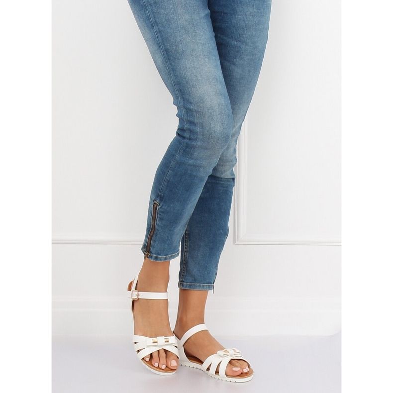 Sandali da donna bianchi G210 White bianco 2
