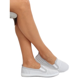 Grigio XJ-2909 Sneakers slipon grigie bianca 1