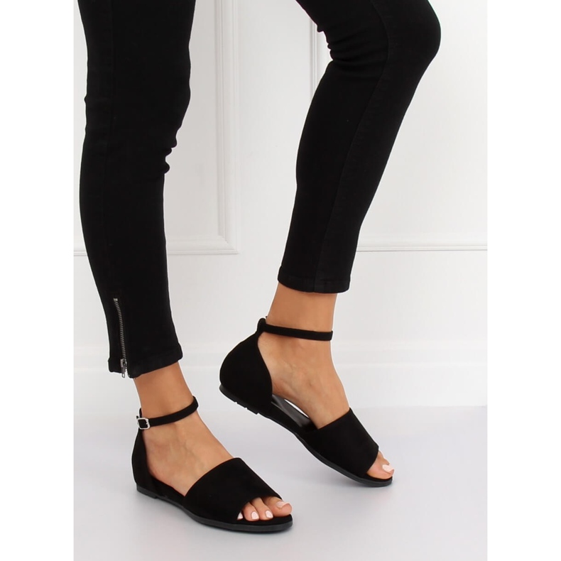 Nero MM-589 Ballerine nere a vista 1