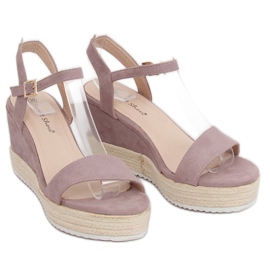 Sandali con zeppa viola espadrillas LY9109 Viola 1
