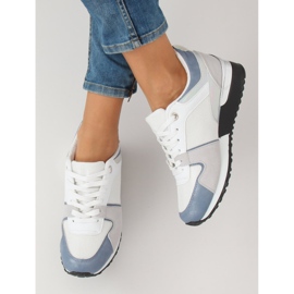 Scarpe sportive bianche B-01 BIANCO / BLU 1
