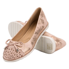 SHELOVET Ballerine casual giallo rosa 1