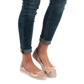 SHELOVET Ballerine casual giallo rosa 2
