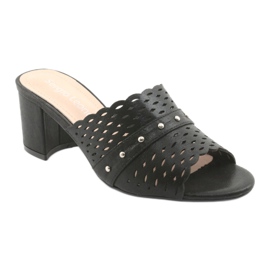 Pantofole da donna nere Sergio Leone KL319 nero 1