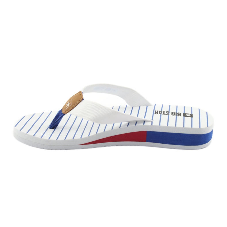 Infradito Big Star con zeppa bianca marrone blu rosso 2