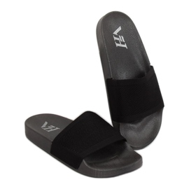 Pantofole nere con cintura in maglia PT-110 Black nero 1