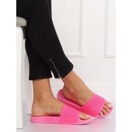 Pantofole con cintura in maglia rosa PT-110 Fucsia 1