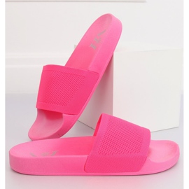 Pantofole con cintura in maglia rosa PT-110 Fucsia 2