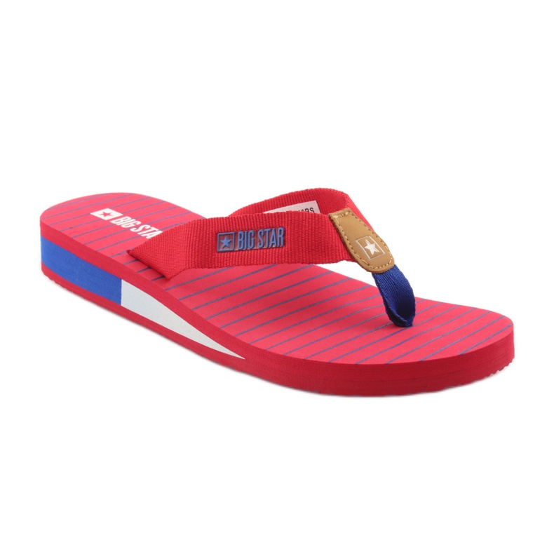 Infradito Big Star con zeppa marrone blu rosso 1