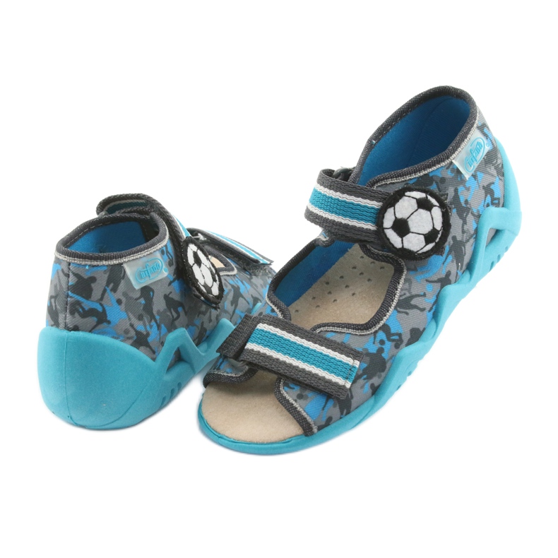 Scarpe da bambino Befado gialle 350P001 blu grigio 4