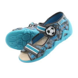 Scarpe da bambino Befado gialle 350P001 blu grigio 5