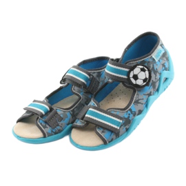 Scarpe da bambino Befado gialle 350P001 blu grigio 3