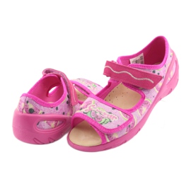 Scarpe per bambini Befado pu 433X030 verde giallo rosa 4