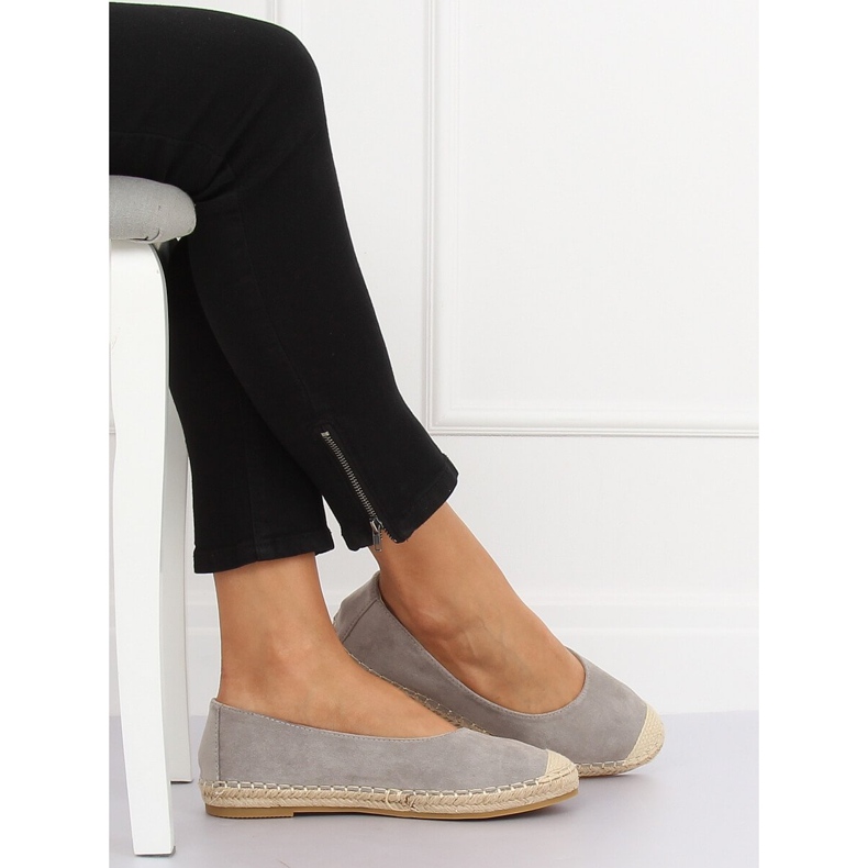 Espadrillas ballerina grigie N-2980 Grey grigio 1