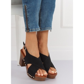 Sandali ala zoccoli nero D-131 Nero 2