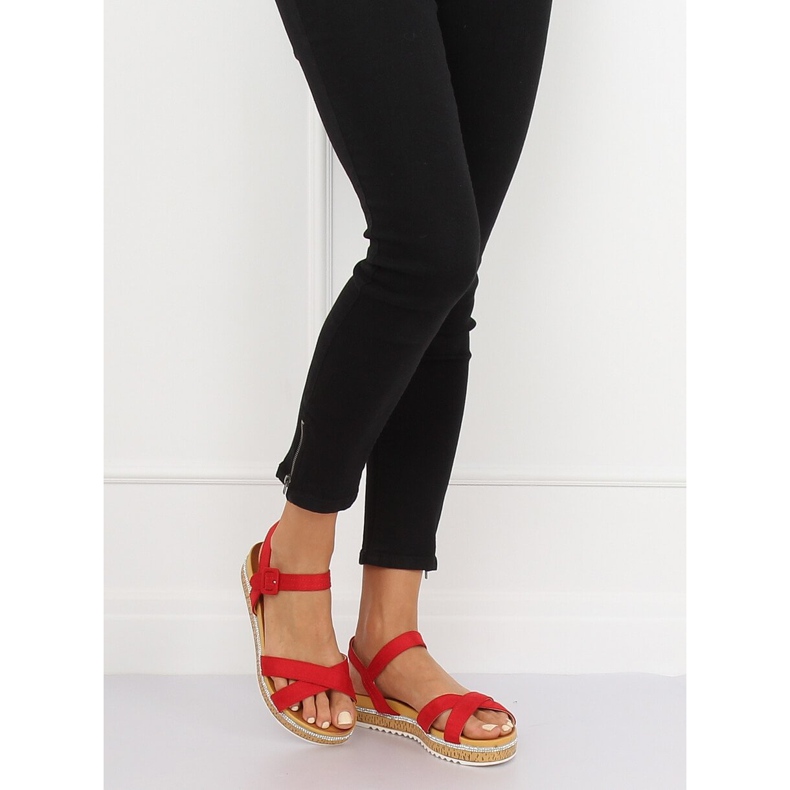 Sandali rossi da donna Y1521 Rosso 2