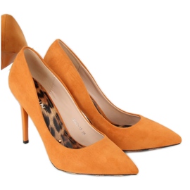 Décolleté su cammello 9003-18 Orange pin multicolore 1
