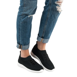 SHELOVET Scarpe sportive slip-on nero 2
