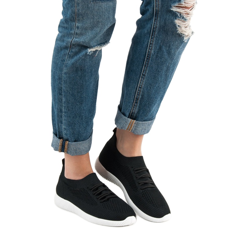 SHELOVET Scarpe sportive slip-on nero 2