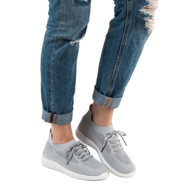SHELOVET Scarpe sportive slip-on grigio 2