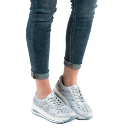 Filippo Scarpe in broccato di pelle blu 2