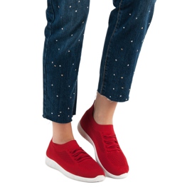 SHELOVET Scarpe sportive slip-on rosso 2