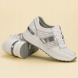 Filippo Sneakers con zeppa in pelle bianco 1