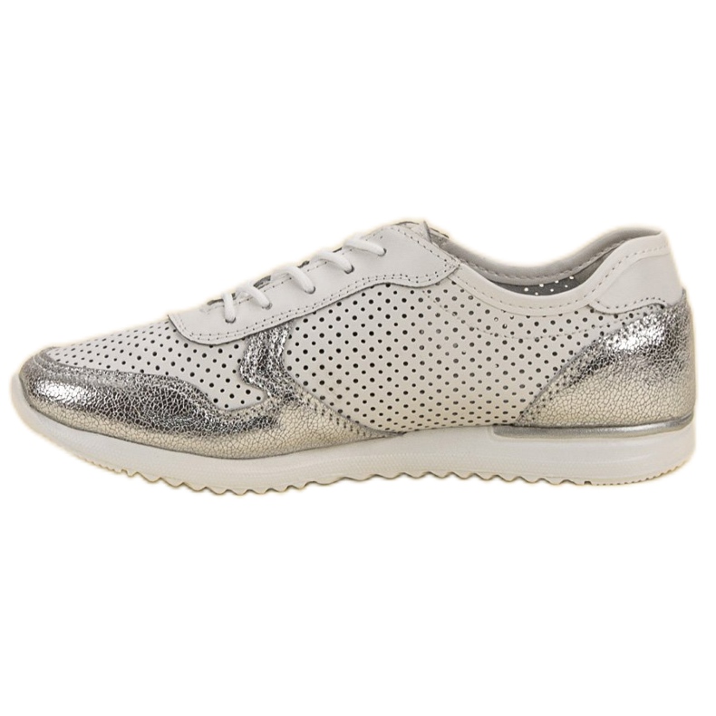 Filippo Scarpe in pelle argento bianco grigio 2