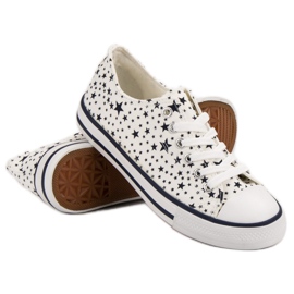 J. Star Sneakers Beige Con Stelle bianca nero 1