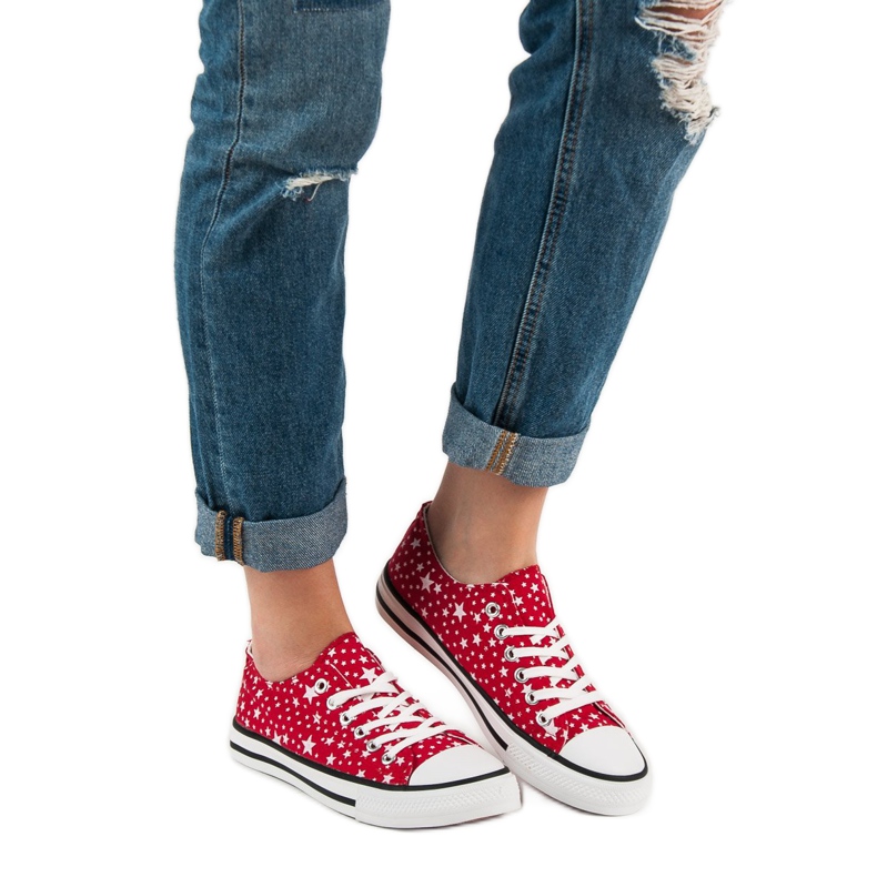 J. Star Sneakers Rosse Con Stelle rosso 2