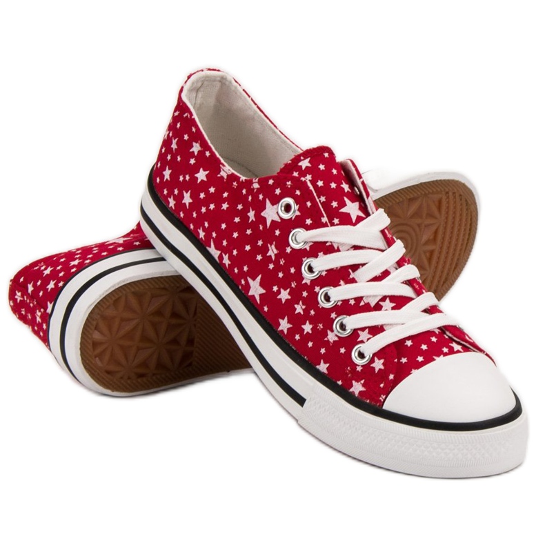 J. Star Sneakers Rosse Con Stelle rosso 1