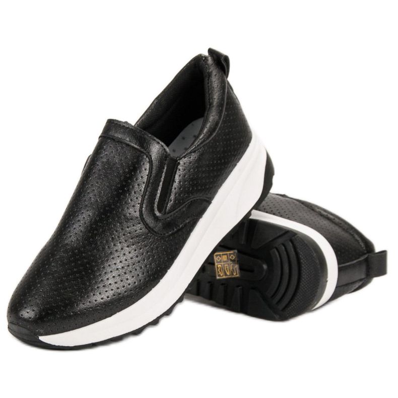 SHELOVET Scarpe slip-on nere nero 1