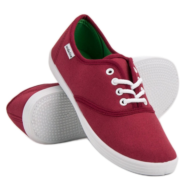 SHELOVET Sneakers con lacci rosso 1