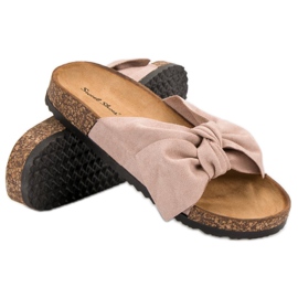 Sweet Shoes Pantofole in pelle scamosciata marrone 2