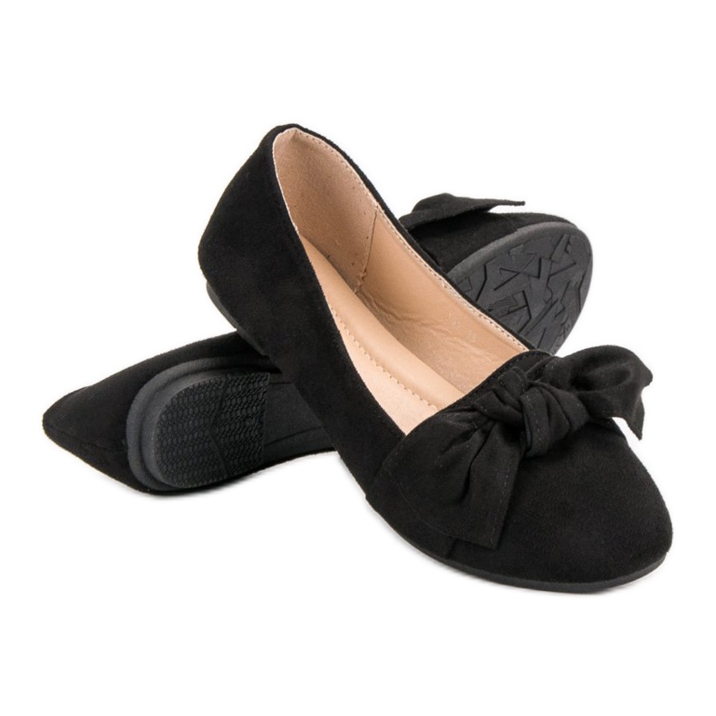 Queen Vivi Ballerine in camoscio nero 1