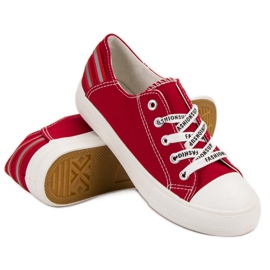 SHELOVET Scarpe da ginnastica basse rosso 1